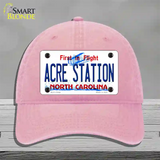 Acre Station North Carolina Novelty License Plate Hat Tag Unconstructed Cotton Pink
