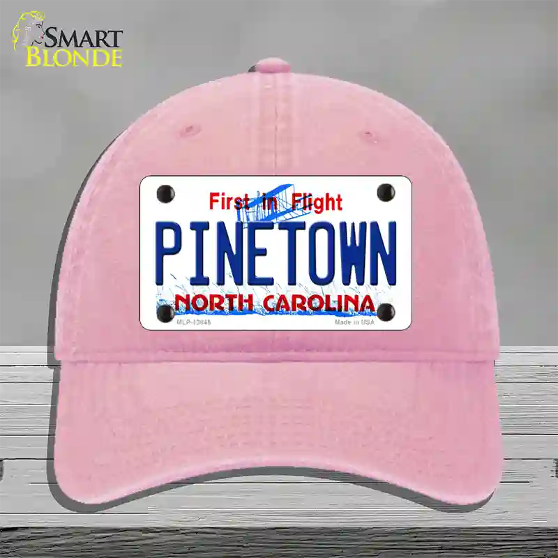 Pinetown North Carolina Novelty License Plate Hat Tag Unconstructed Cotton Pink