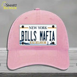 Bills Mafia NY Excelsior Novelty License Plate Hat Tag Unconstructed Cotton Pink