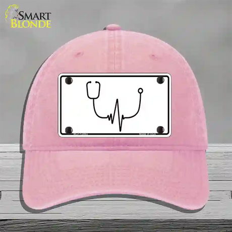 Stethoscope Heart Beat Novelty License Plate Hat Tag Unconstructed Cotton / Pink