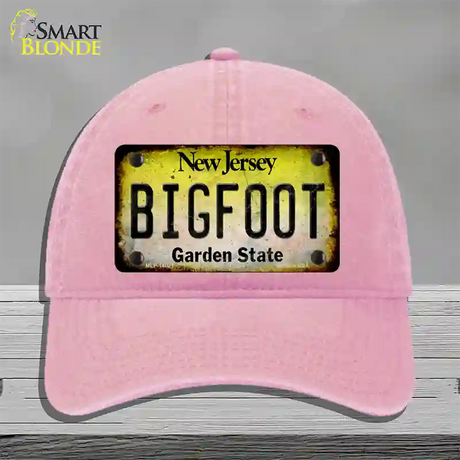 Bigfoot New Jersey Novelty License Plate Hat Tag Unconstructed Cotton / Pink