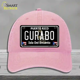 Gurabo Puerto Rico Black Novelty License Plate Hat Unconstructed Cotton / Pink