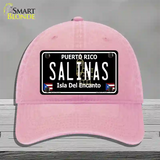 Salinas Puerto Rico Black Novelty License Plate Hat Unconstructed Cotton / Pink