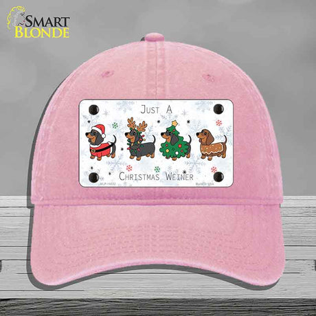 Just a Christmas Weiner Novelty License Plate Hat HAT-MLP-14552