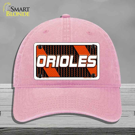 ORIOLES Graphic Novelty License Plate Hat HAT-MLP-14567 Unconstructed Cotton Pink
