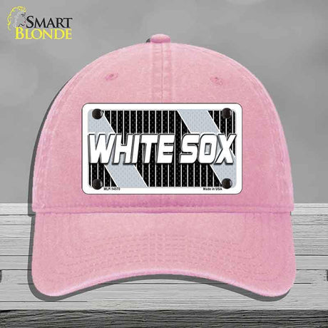 WHITE SOX Graphic Novelty License Plate Hat HAT-MLP-14570 Unconstructed Cotton Pink