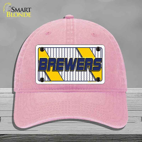 BREWERS Graphic Novelty License Plate Hat HAT-MLP-14580 Unconstructed Cotton Pink