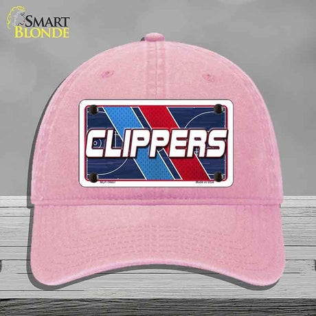 Pink cap with 'CLIPPERS' logo on a gray background