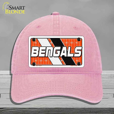 BENGALS Graphic Novelty License Plate Hat HAT-MLP-14631 Unconstructed Cotton Pink