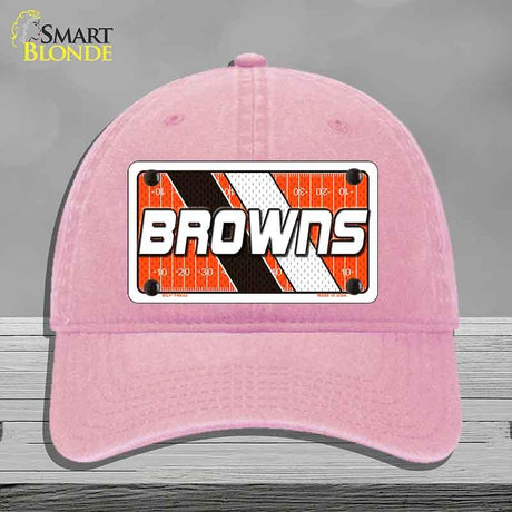BROWNS Graphic Novelty License Plate Hat HAT-MLP-14632 Unconstructed Cotton Pink