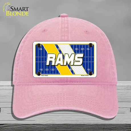 RAMS Graphic Novelty License Plate Hat HAT-MLP-14643 Unconstructed Cotton Pink