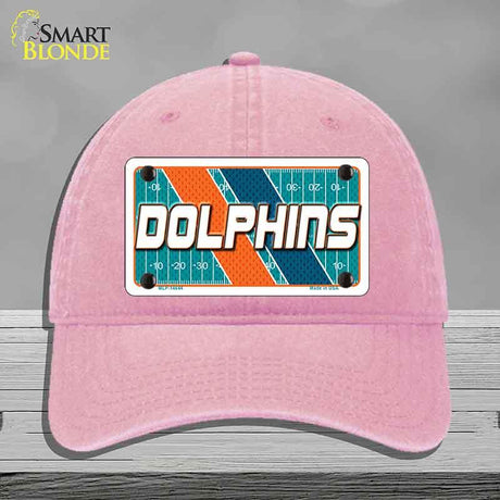 DOLPHINS Graphic Novelty License Plate Hat HAT-MLP-14644 Unconstructed Cotton Pink