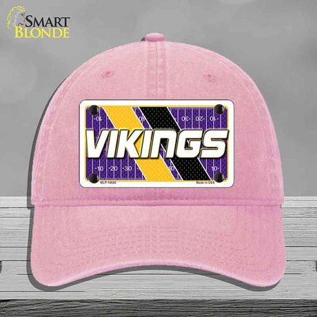 VIKINGS Graphic Novelty License Plate Hat HAT-MLP-14645 Unconstructed Cotton Pink