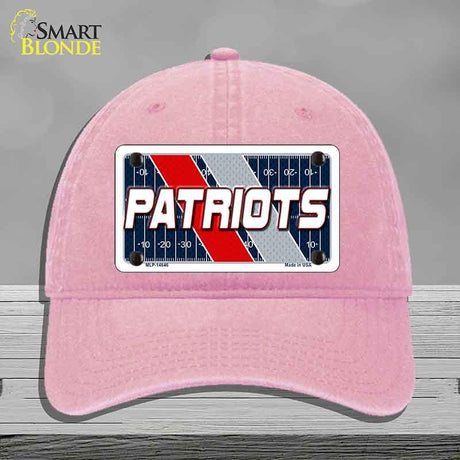 PATRIOTS Graphic Novelty License Plate Hat HAT-MLP-14646 Unconstructed Cotton Pink