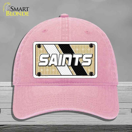SAINTS Graphic Novelty License Plate Hat HAT-MLP-14647 Unconstructed Cotton Pink