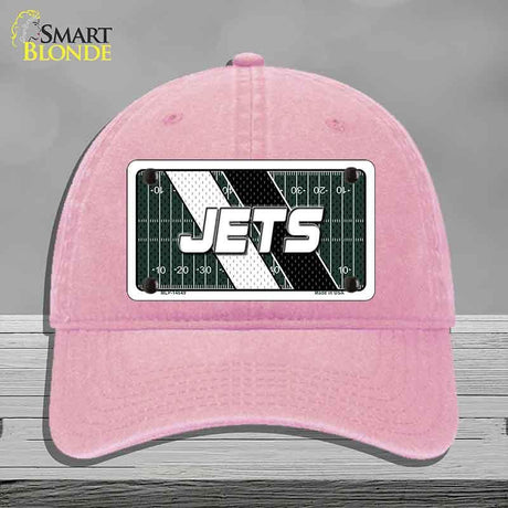 JETS Graphic Novelty License Plate Hat HAT-MLP-14649 Unconstructed Cotton Pink