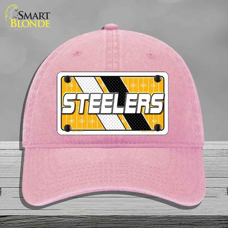 STEELERS Graphic Novelty License Plate Hat HAT-MLP-14651 Unconstructed Cotton Pink