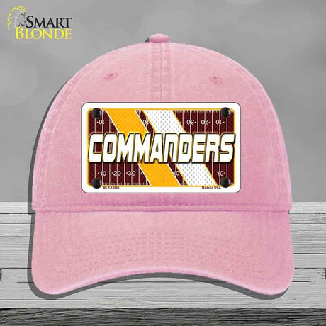 COMMANDERS Graphic Novelty License Plate Hat HAT-MLP-14656 Unconstructed Cotton Pink