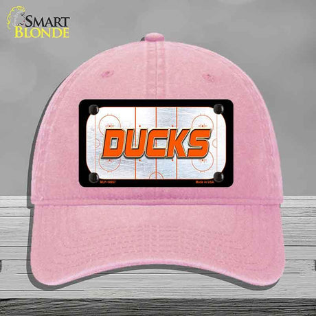 DUCKS Graphic Novelty License Plate Hat HAT-MLP-14657 Unconstructed Cotton Pink