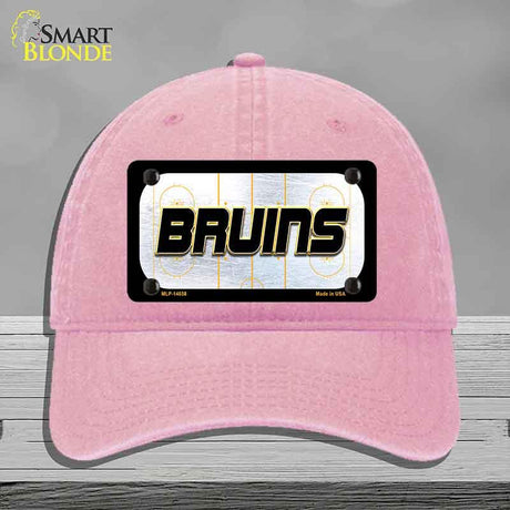 BRUINS Graphic Novelty License Plate Hat HAT-MLP-14658 Unconstructed Cotton Pink