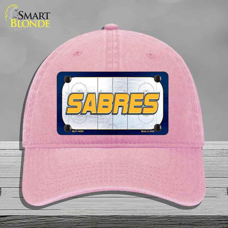 SABRES Graphic Novelty License Plate Hat HAT-MLP-14659 Unconstructed Cotton Pink