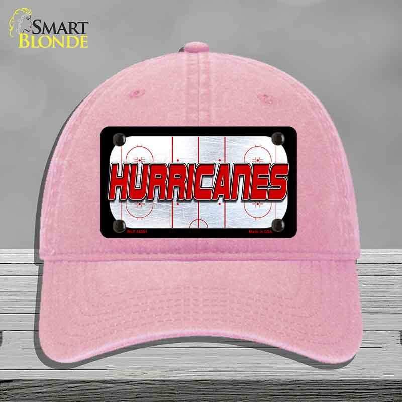 HURRICANES Graphic Novelty License Plate Hat HAT-MLP-14661 Unconstructed Cotton Pink