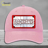 BLACKHAWKS Graphic Novelty License Plate Hat HAT-MLP-14662 Unconstructed Cotton Pink