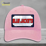 BLUE JACKETS Graphic Novelty License Plate Hat HAT-MLP-14664 Unconstructed Cotton Pink