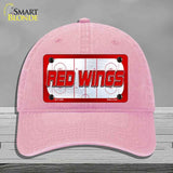 RED WINGS Graphic Novelty License Plate Hat HAT-MLP-14666 Unconstructed Cotton Pink