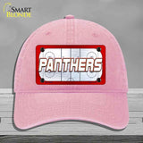 PANTHERS Graphic Novelty License Plate Hat HAT-MLP-14668 Unconstructed Cotton Pink
