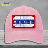 CANADIENS Graphic Novelty License Plate Hat HAT-MLP-14671 Unconstructed Cotton Pink