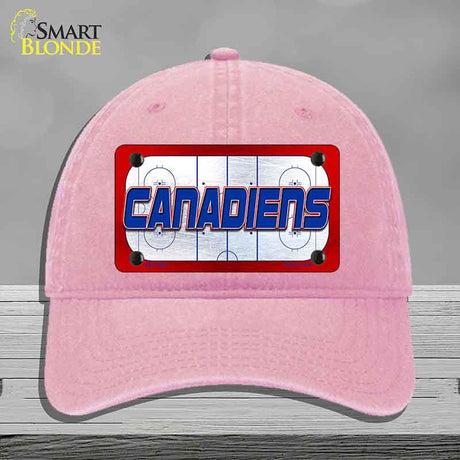 CANADIENS Graphic Novelty License Plate Hat HAT-MLP-14671 Unconstructed Cotton Pink