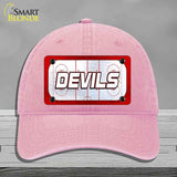 DEVILS Graphic Novelty License Plate Hat HAT-MLP-14673 Unconstructed Cotton Pink