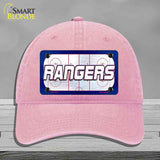 RANGERS Graphic Novelty License Plate Hat HAT-MLP-14675 Unconstructed Cotton Pink