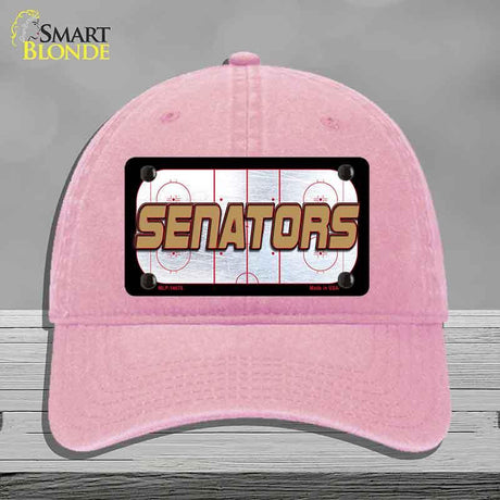 SENATORS Graphic Novelty License Plate Hat HAT-MLP-14676 Unconstructed Cotton Pink