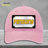 PENGUINS Graphic Novelty License Plate Hat HAT-MLP-14678 Unconstructed Cotton Pink