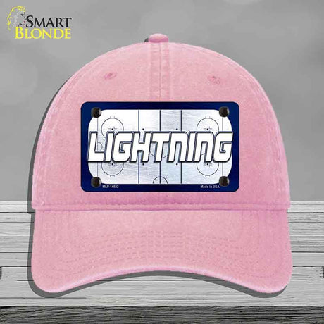 LIGHTNING Graphic Novelty License Plate Hat HAT-MLP-14682 Unconstructed Cotton Pink
