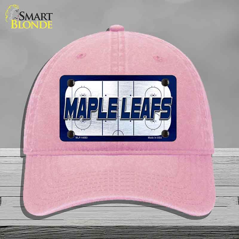 MAPLE LEAFS Graphic Novelty License Plate Hat HAT-MLP-14683 Unconstructed Cotton Pink