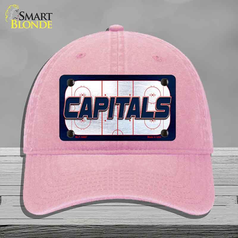 CAPITALS Graphic Novelty License Plate Hat HAT-MLP-14687 Unconstructed Cotton Pink