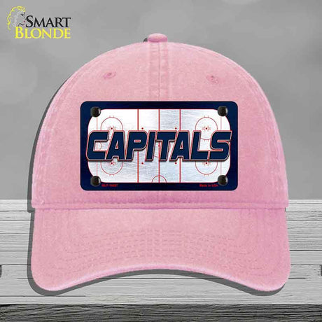 CAPITALS Graphic Novelty License Plate Hat HAT-MLP-14687 Unconstructed Cotton Pink