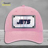 JETS Graphic Novelty License Plate Hat HAT-MLP-14688 Unconstructed Cotton Pink