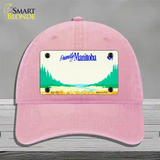 Manitoba Novelty License Plate Hat Unconstructed Cotton / Pink