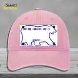 Nunavut Novelty License Plate Hat Unconstructed Cotton / Pink