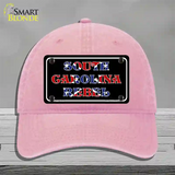 South Carolina Rebel Novelty License Plate Hat Unconstructed Cotton / Pink