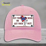 Heart In Dixie Novelty License Plate Hat Unconstructed Cotton / Pink
