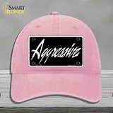 Aggressive Novelty License Plate Hat Unconstructed Cotton / Pink