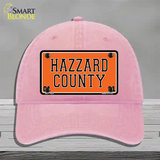 Hazard County Novelty License Plate Hat Unconstructed Cotton / Pink