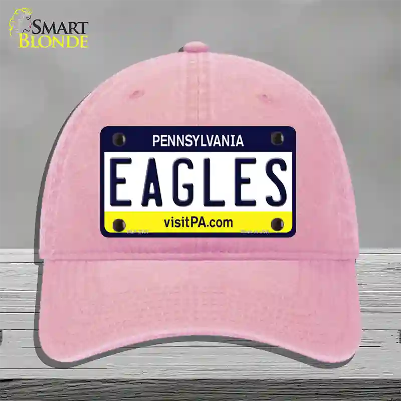 Eagles Pennsylvania State Novelty License Plate Hat Unconstructed Cotton / Pink
