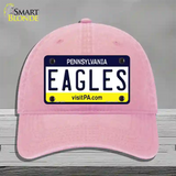 Eagles Pennsylvania State Novelty License Plate Hat Unconstructed Cotton / Pink
