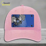 Racing Pistons Offset Novelty License Plate Hat Unconstructed Cotton / Pink